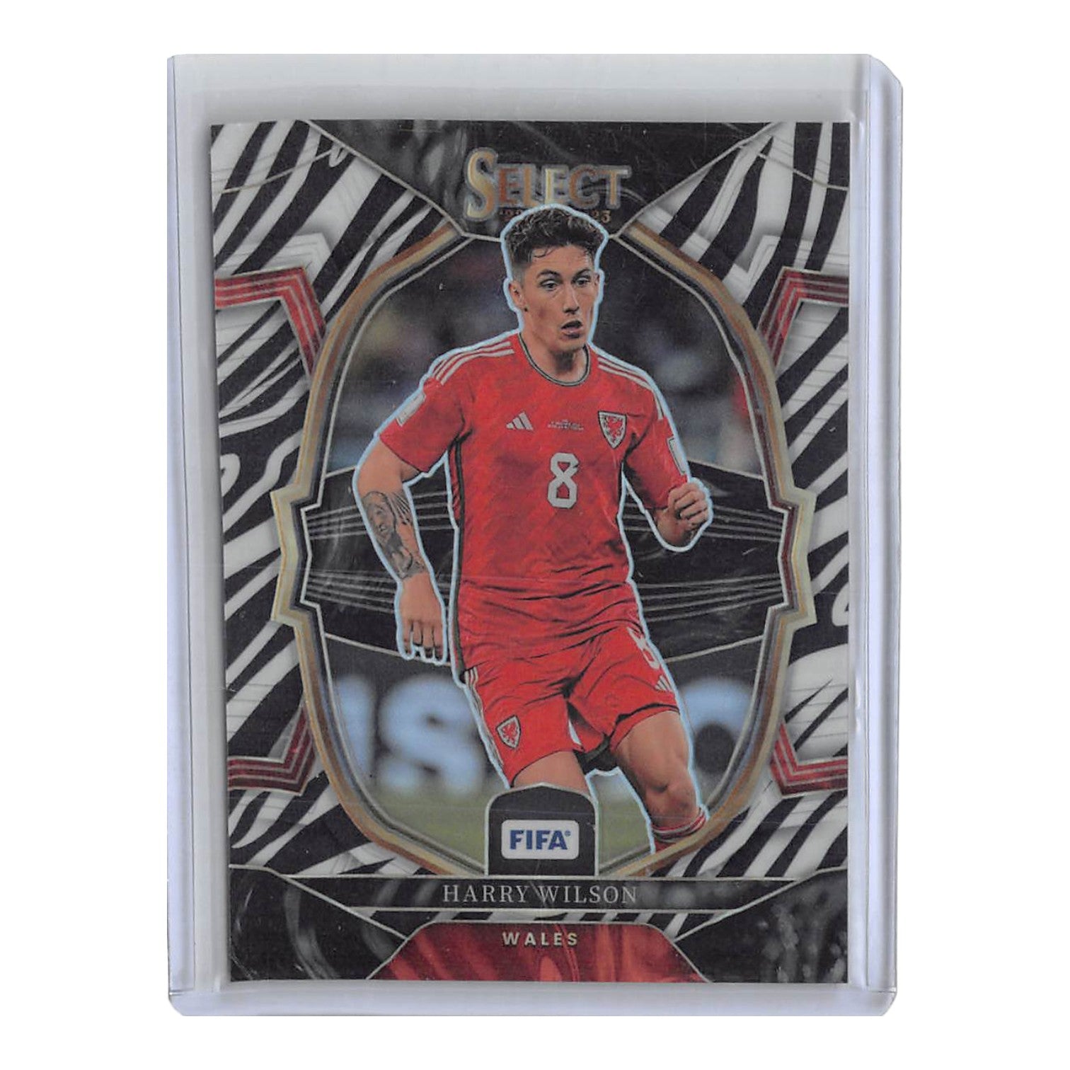 2022-23 Panini Select FIFA - [Base] - Zebra Prizm #75 - Terrace - Harry Wilson /25