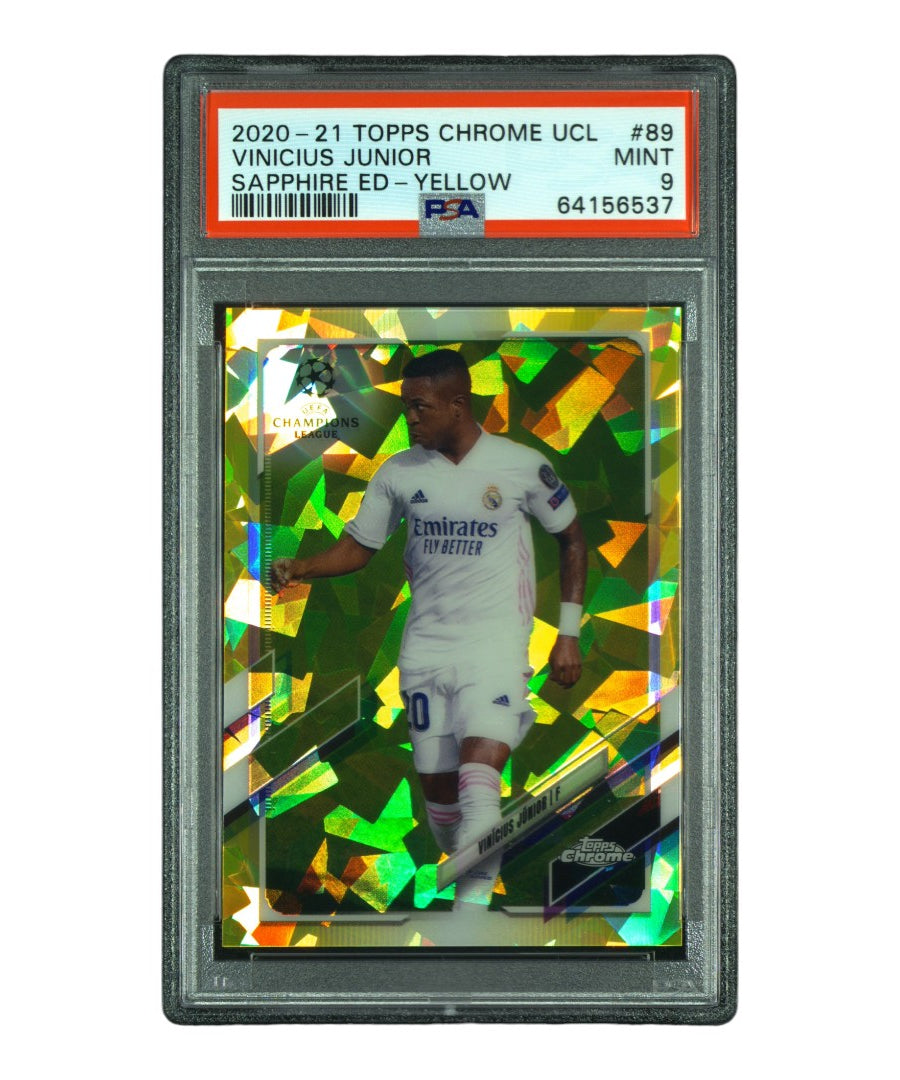 2021-2022 Topps Chrome Sapphire Edition Uefa Champions League Vini Jr. #89 Sapphire Yellow