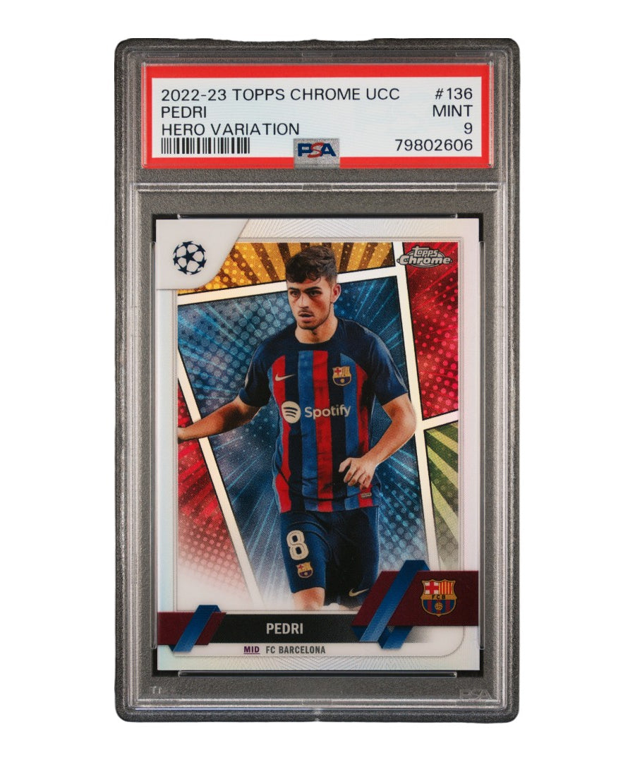 2022-23 Topps Chrome Uefa Club Competitions Pedri #136 Hero Variation