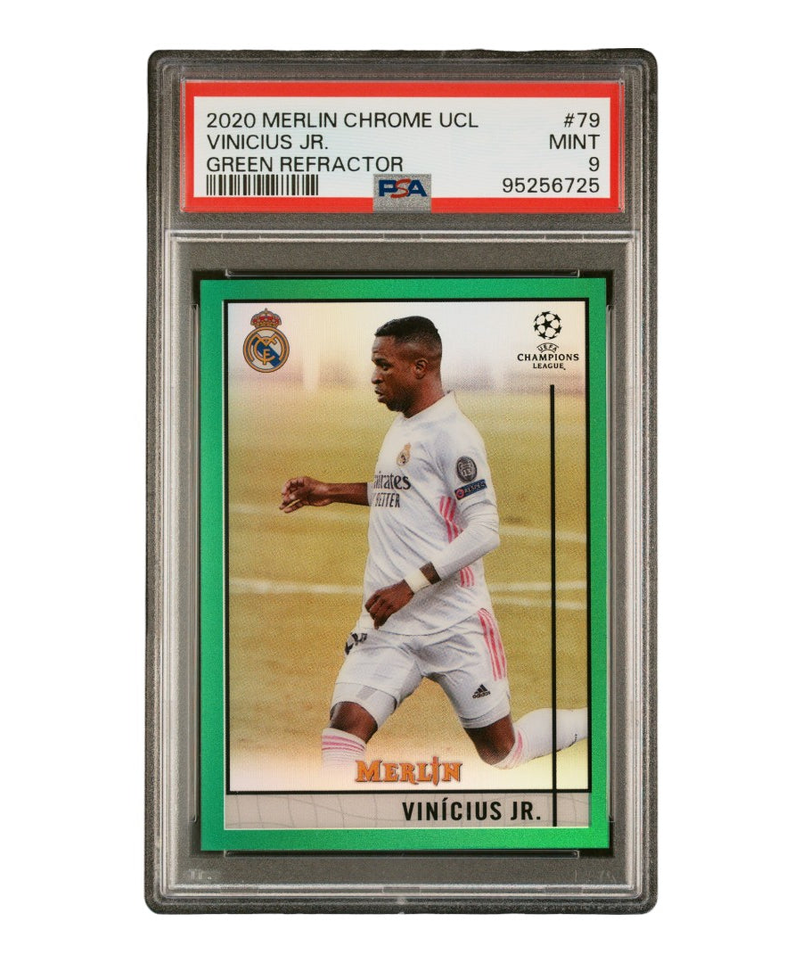 2020 Topps Merlin Chrome Uefa Champions League Vinicius Jr. #79 /99 Green Refractor